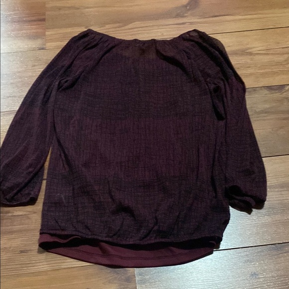 Burgundy Off-Shoulder Blouse - Picture 2 of 3